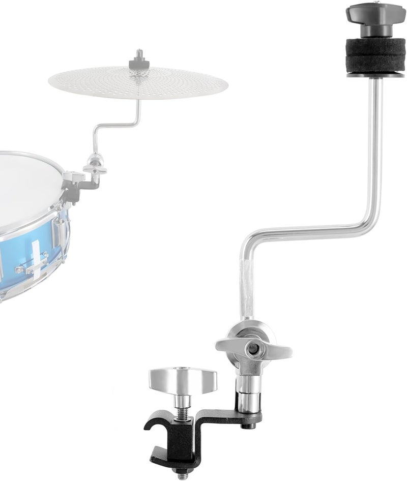 RANMING Cymbal Clamps Arm Drum Hoop Mount Cymbal Clamp for Snare Drums and Toms Drum Set Clamp with Z Splash Drum Hoop,Extension Mount for 8-12in Cymbals Cymbal Mounted Holder Percussion Accessories - Image 1